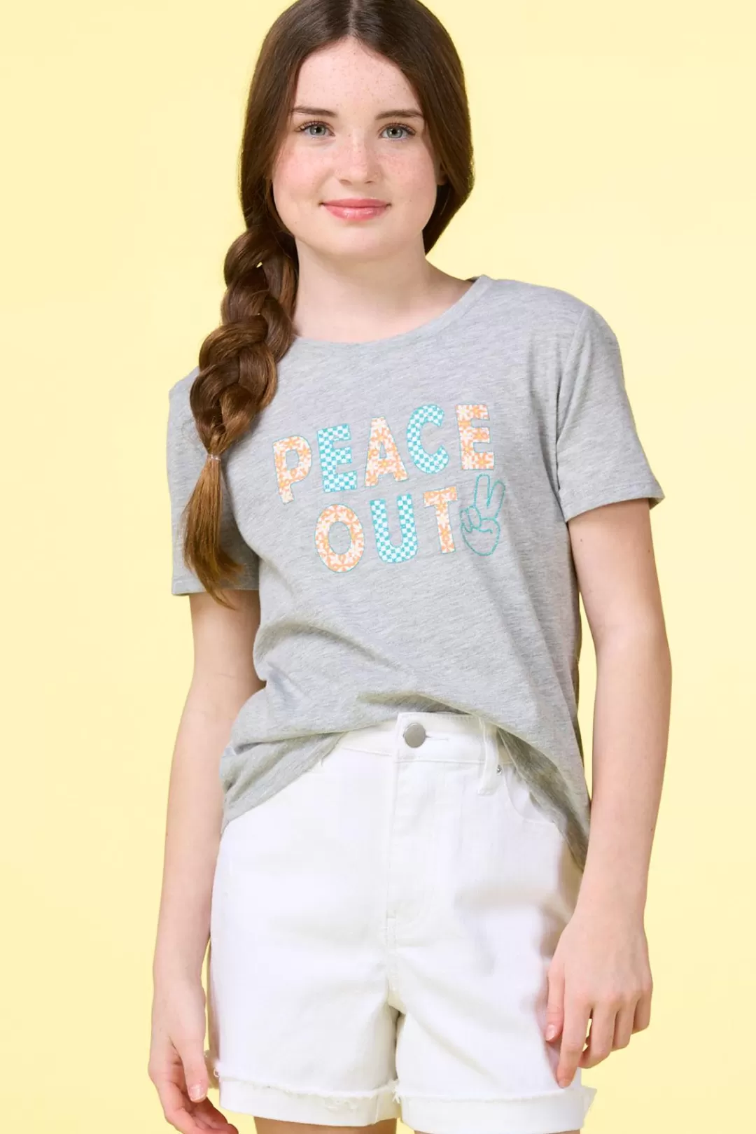 Cato Tops & Jackets | Girls Floral Peace Out Tee