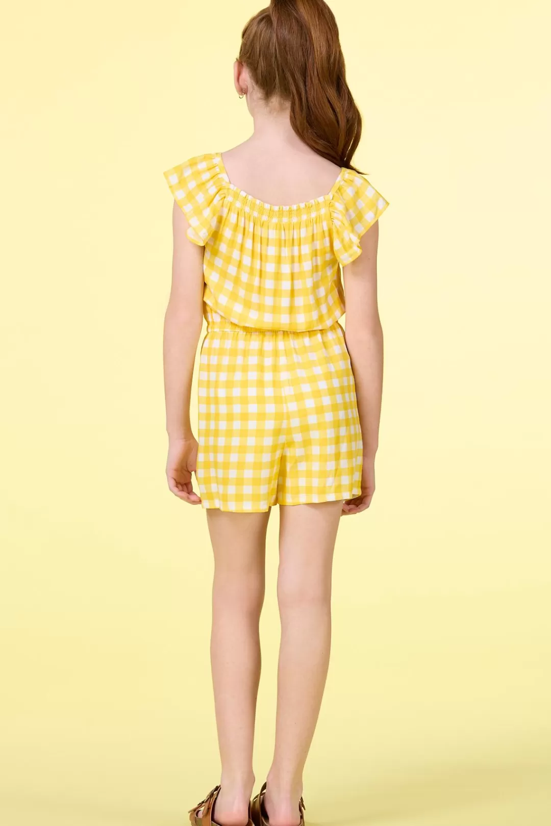 Cato Dresses | Girls Ruffled Gingham Romper