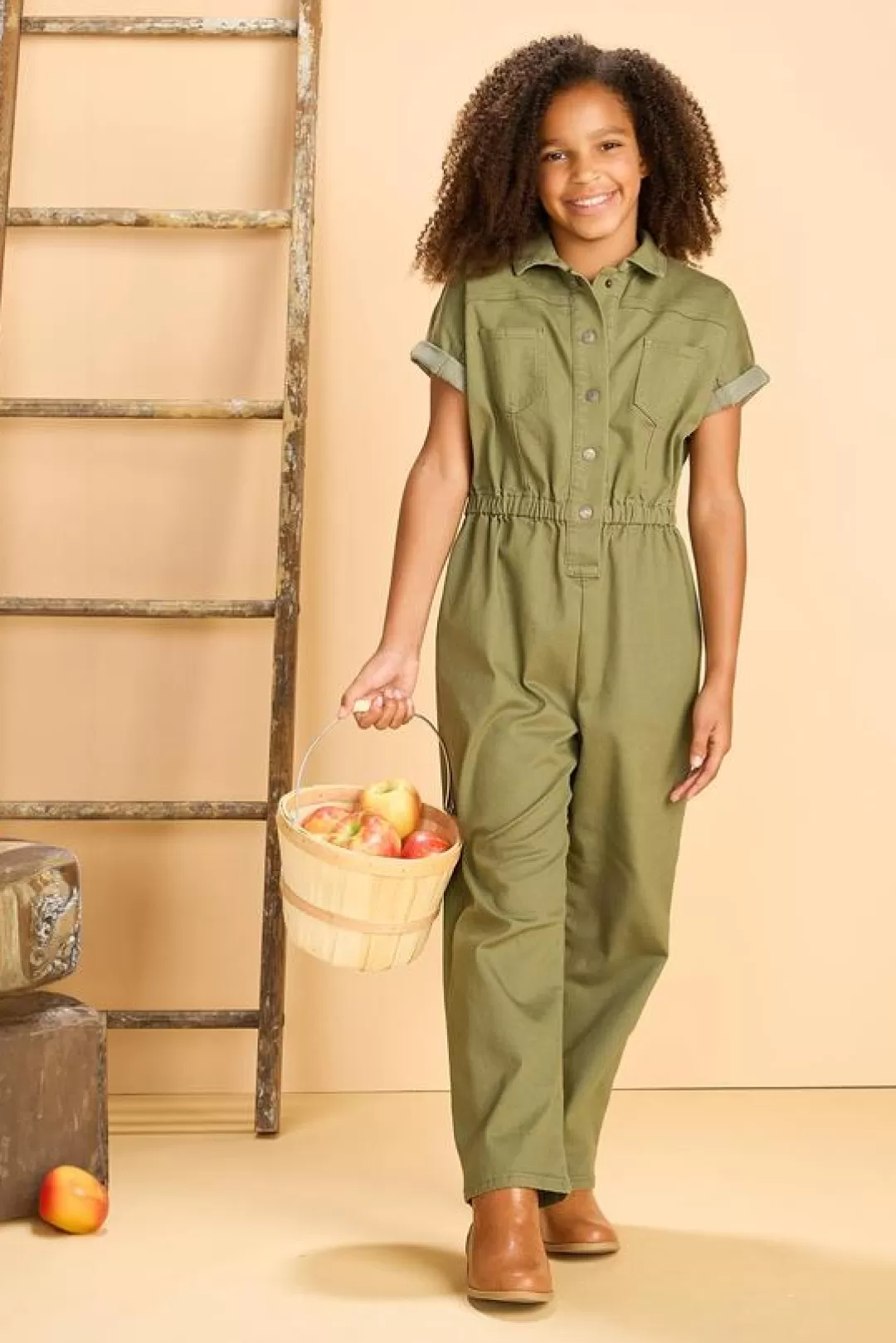 Cato Bottoms | Girls Utility Jumpsuit