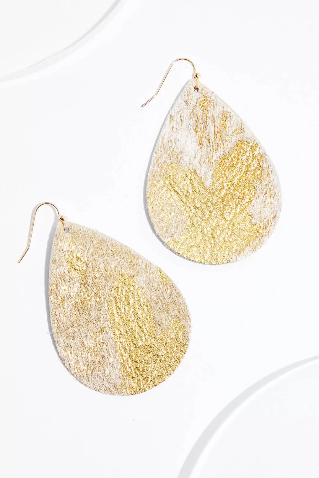 Cato Earrings | Foiled Fur Tear Earrings