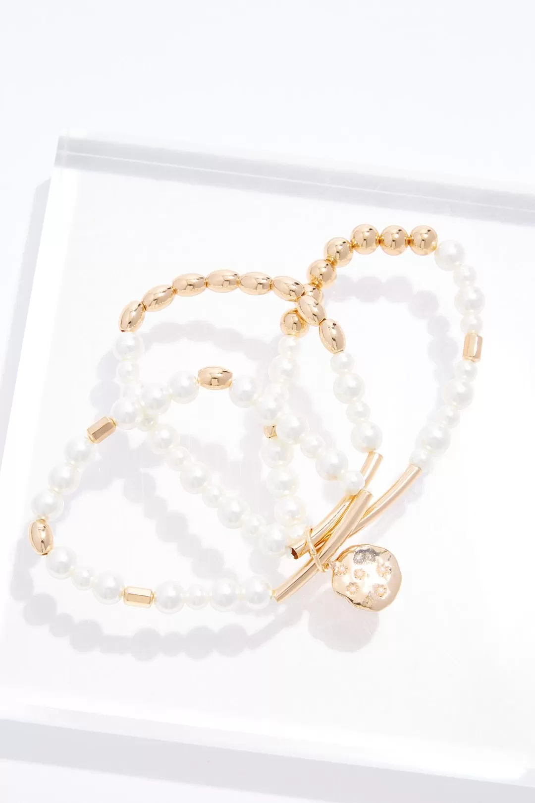 Cato Bracelets | Pearl Multi Row Bracelet