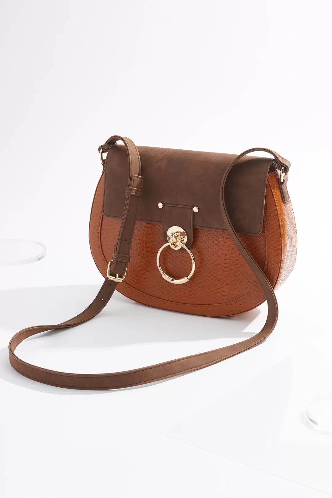 Cato Handbags | Hardware Ring Saddle Crossbody