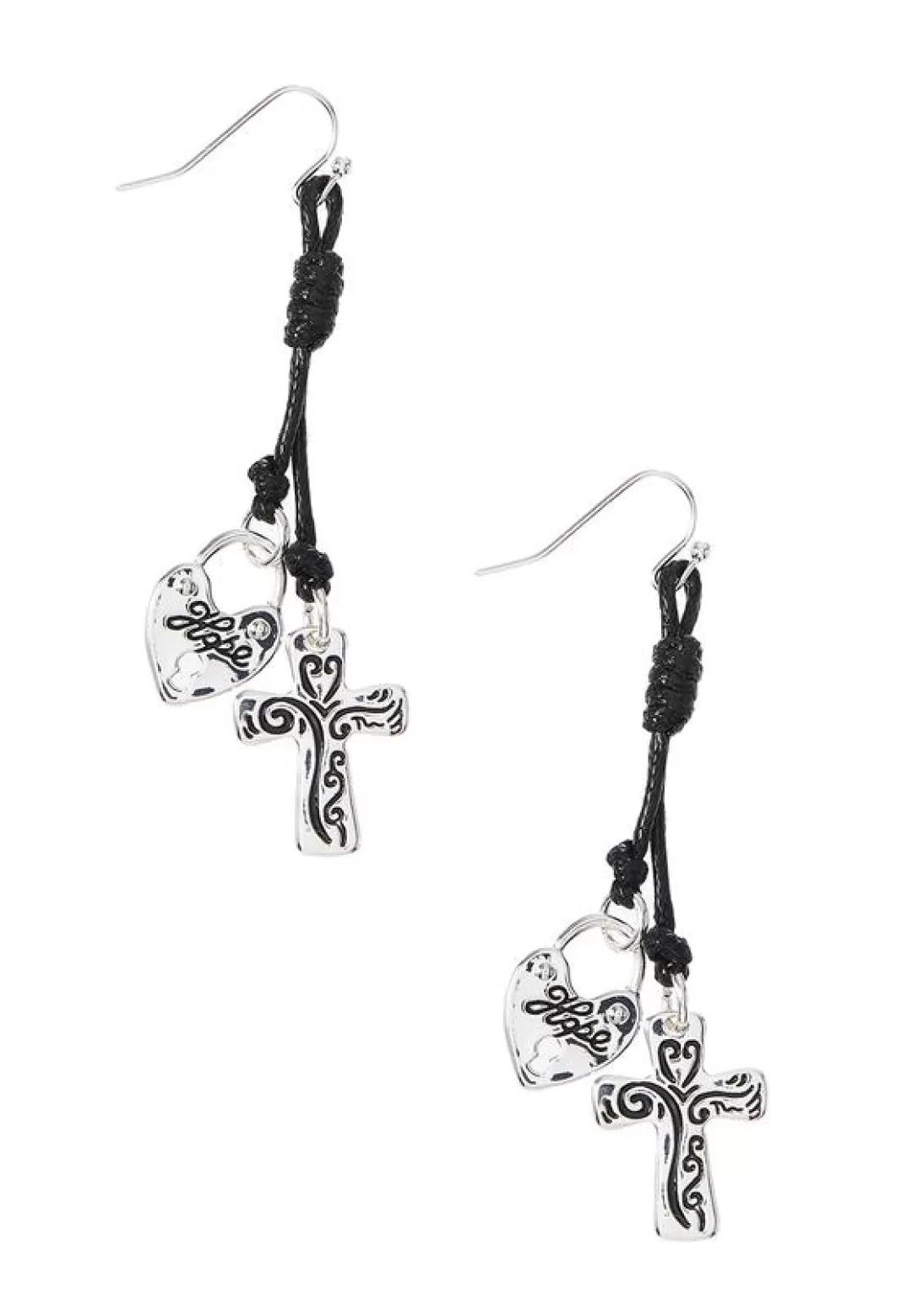 Cato Inspirational | Earrings | Inspirational Cord Cross Earrings