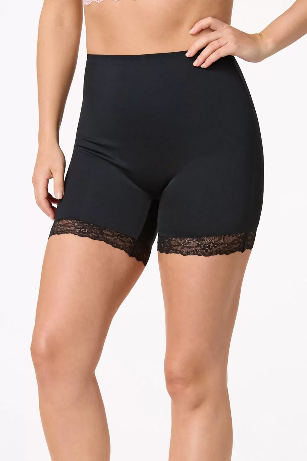 Cato Intimates | Lace Trim Scuba Shapewear Short Set