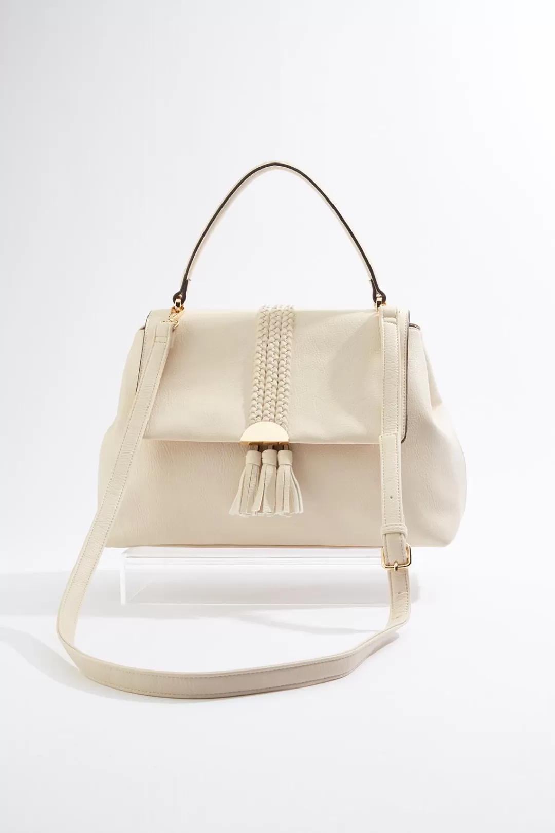 Cato Handbags | Large Slouchy Tassel Satchel