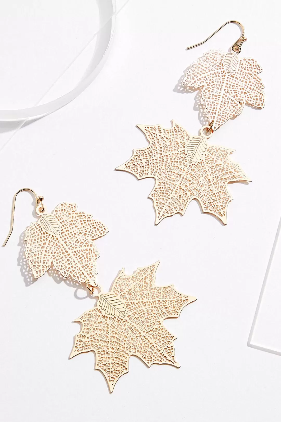 Cato Earrings | Laser Cut Leaf Earrings