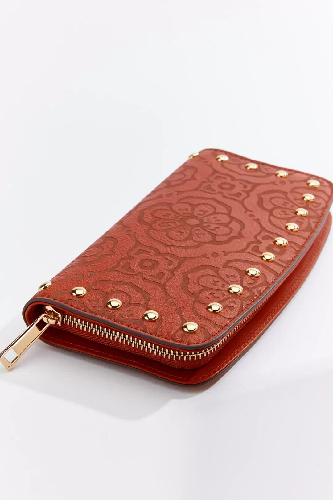 Cato Handbags | Laser Cut Studded Wristlet Wallet