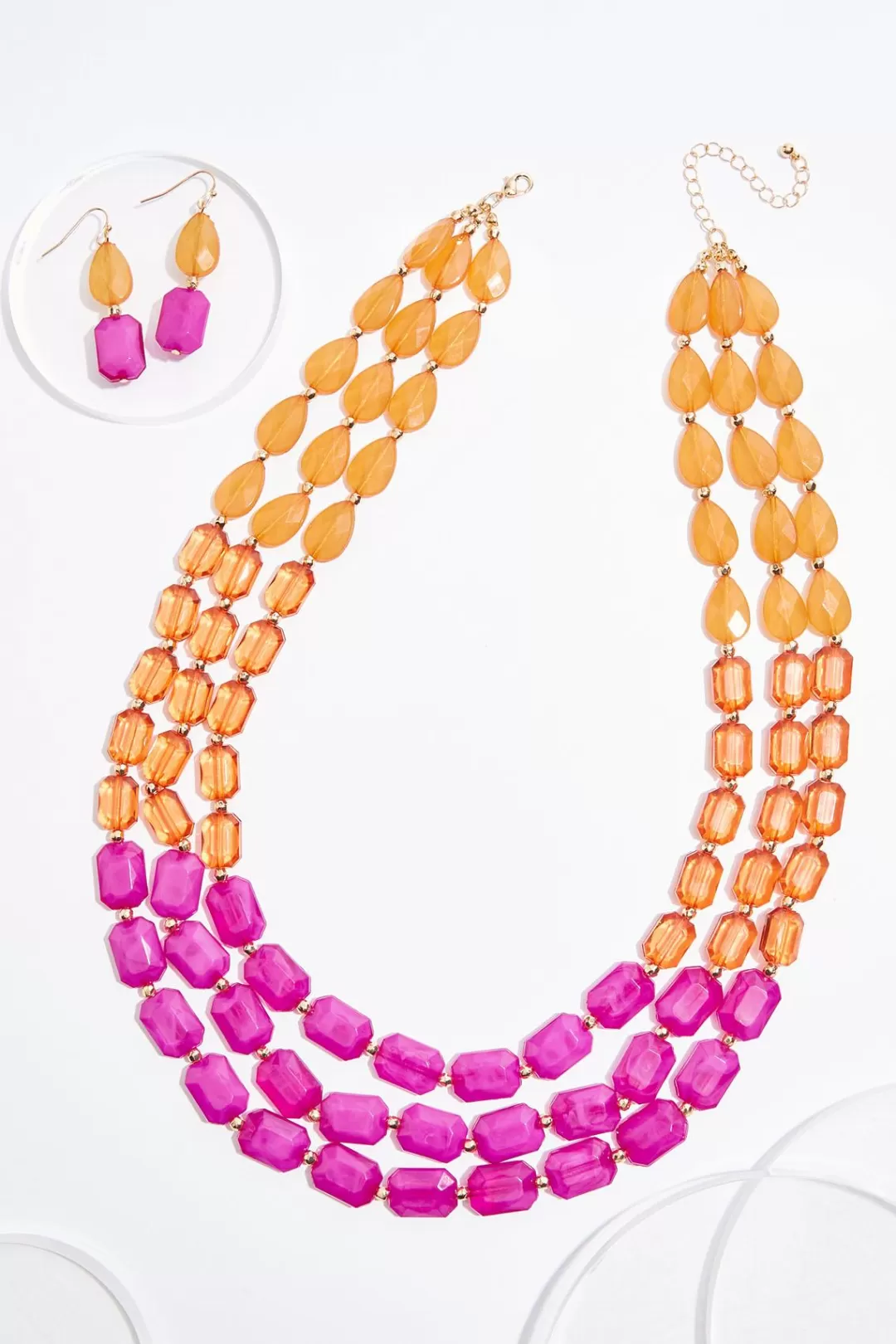 Cato Sets | Necklaces | Layer Beaded Lucite Necklace Set