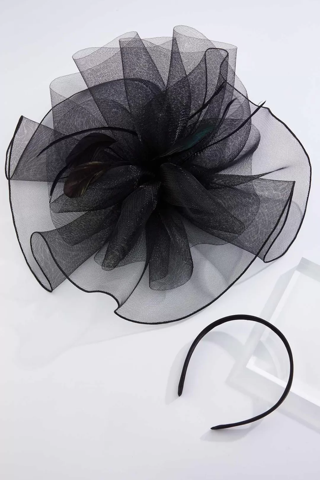 Cato Hats & Hair | Layered Net Feather Fascinator