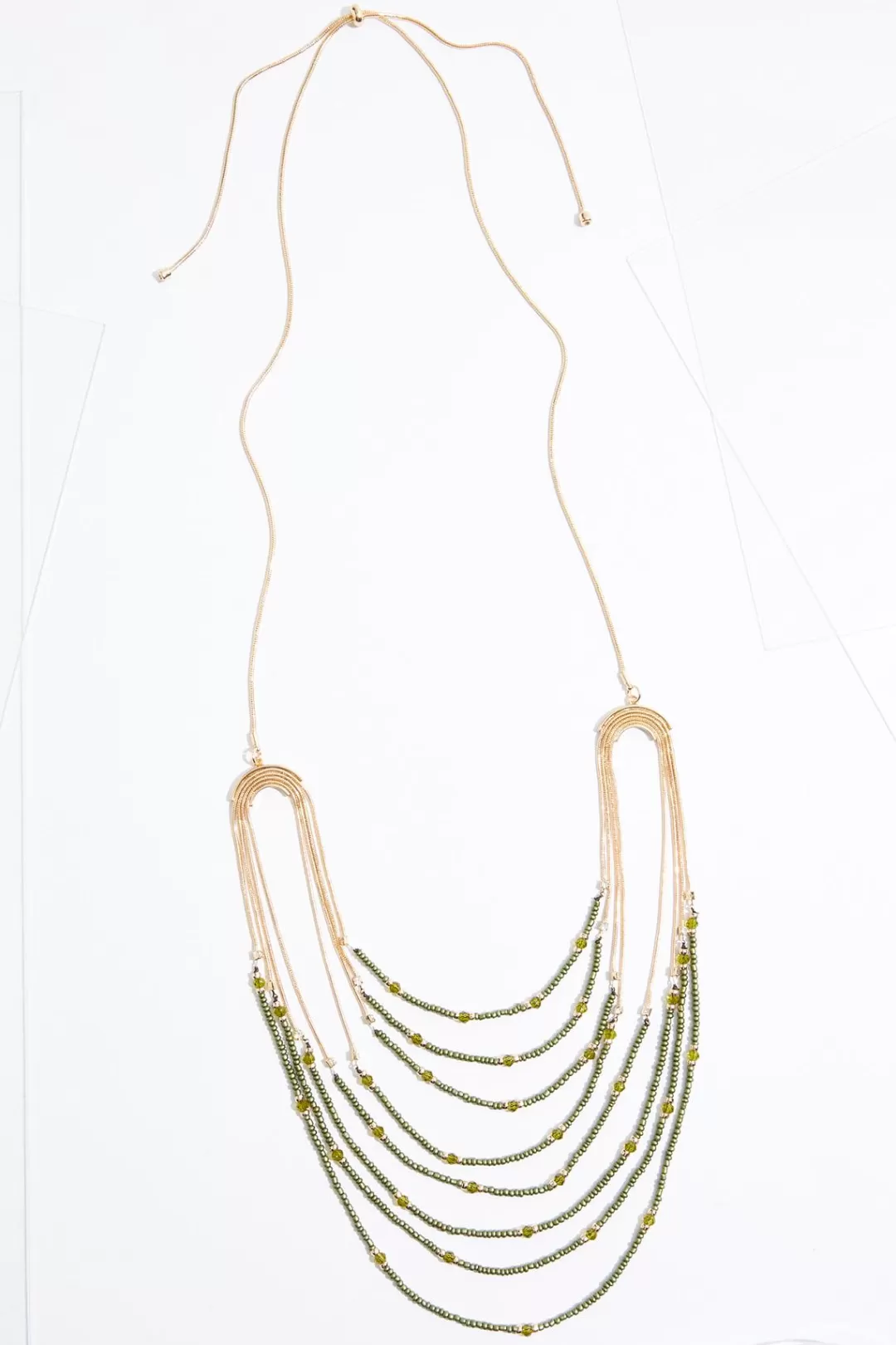 Cato Necklaces | Layered Seed Bead Adjustable Necklace