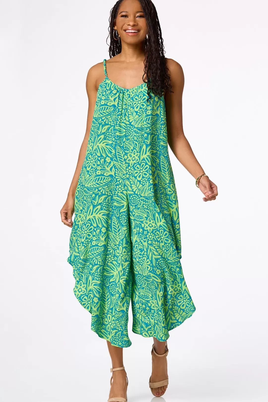 Cato Dresses | Lime Blue Genie Jumpsuit