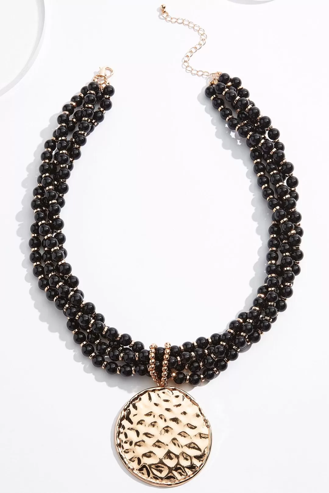 Cato Necklaces | Lucite Bead Gold Pendant Necklace