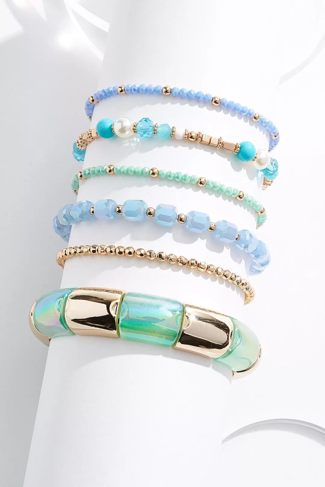 Cato Bracelets | Lucite Beaded Stretch Bracelet Set