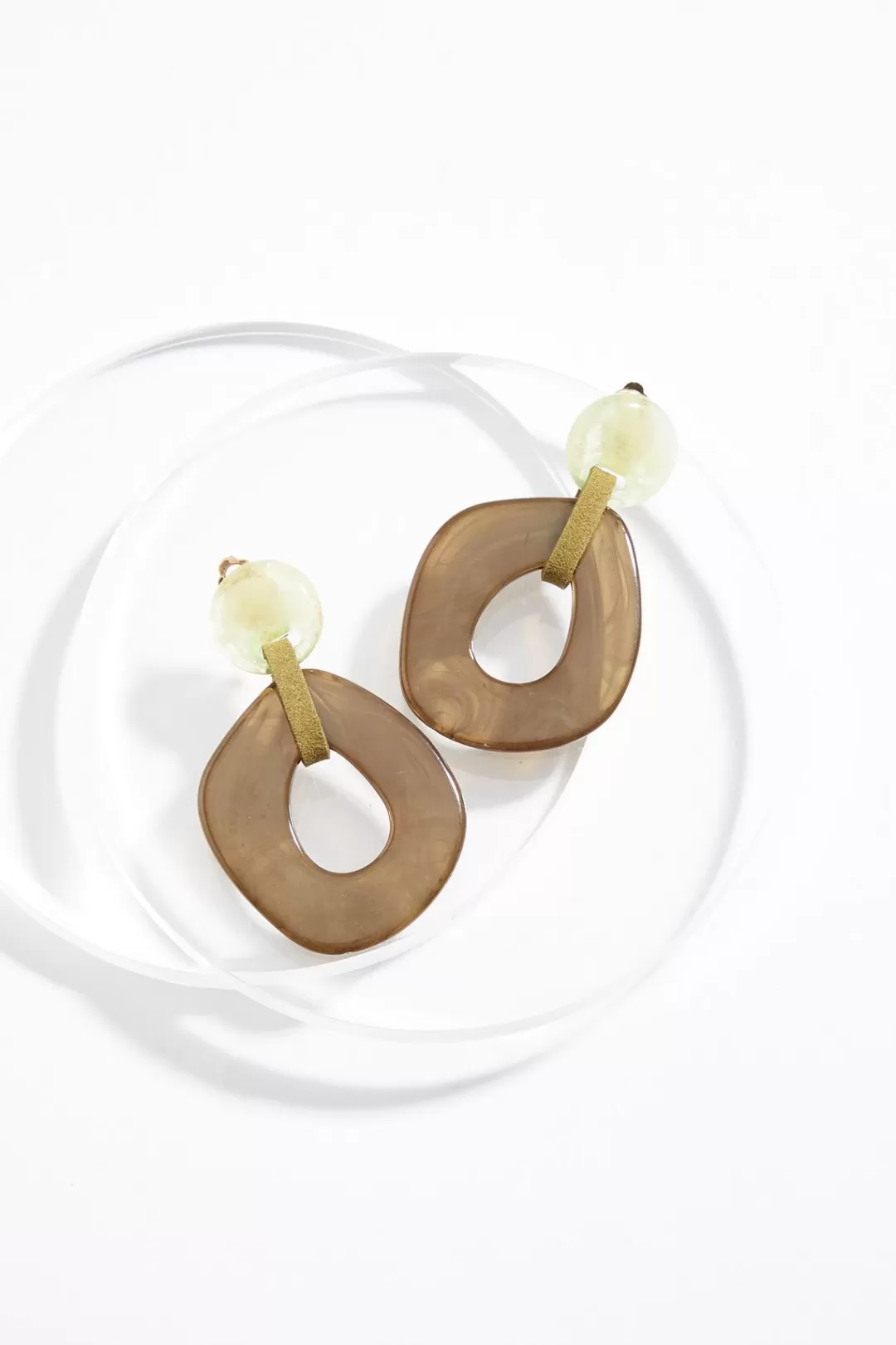 Cato Earrings | Lucite Clip- On Earrings