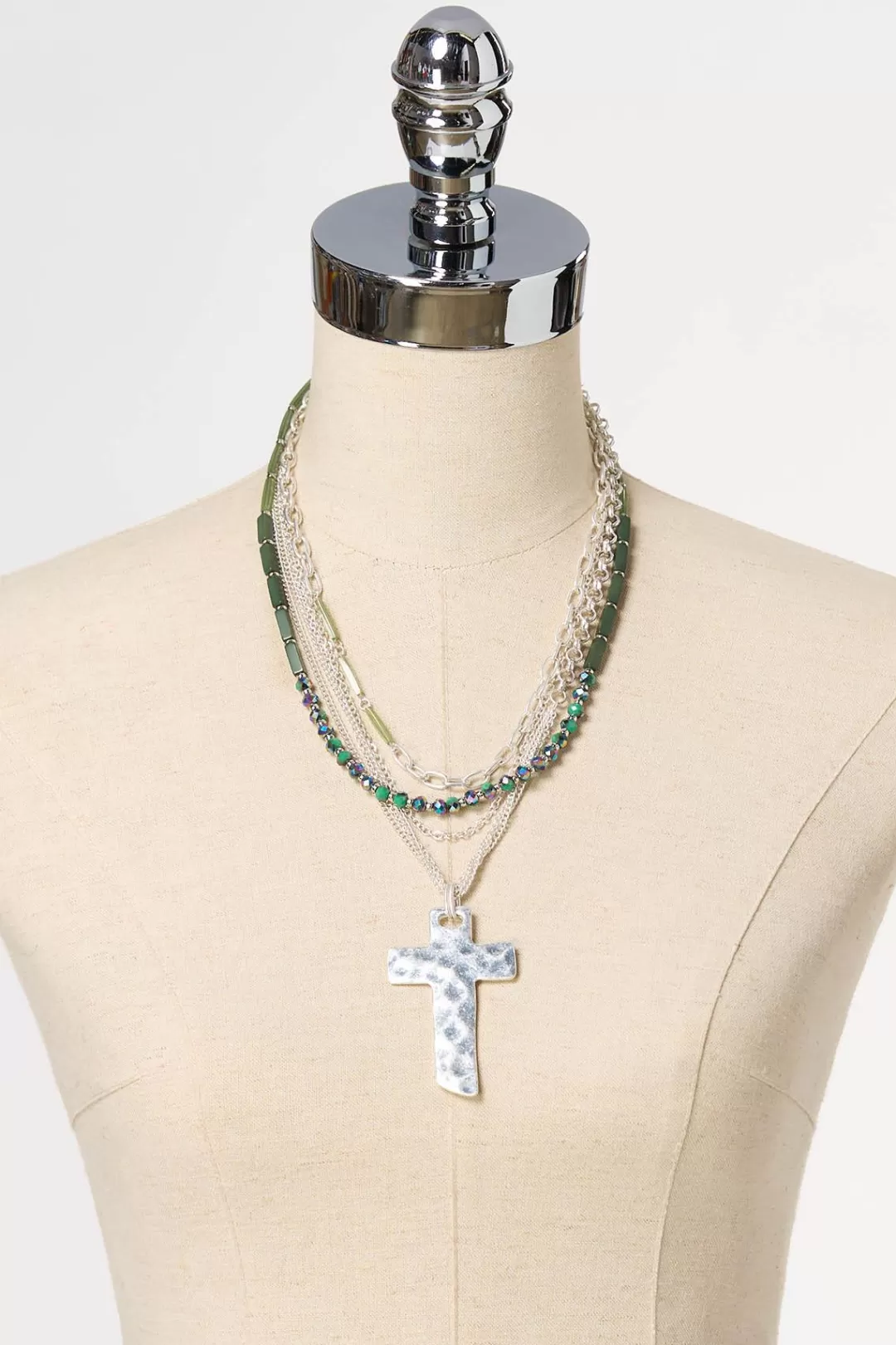 Cato Inspirational | Necklaces | Lucite Layer Cross Pendant Necklace