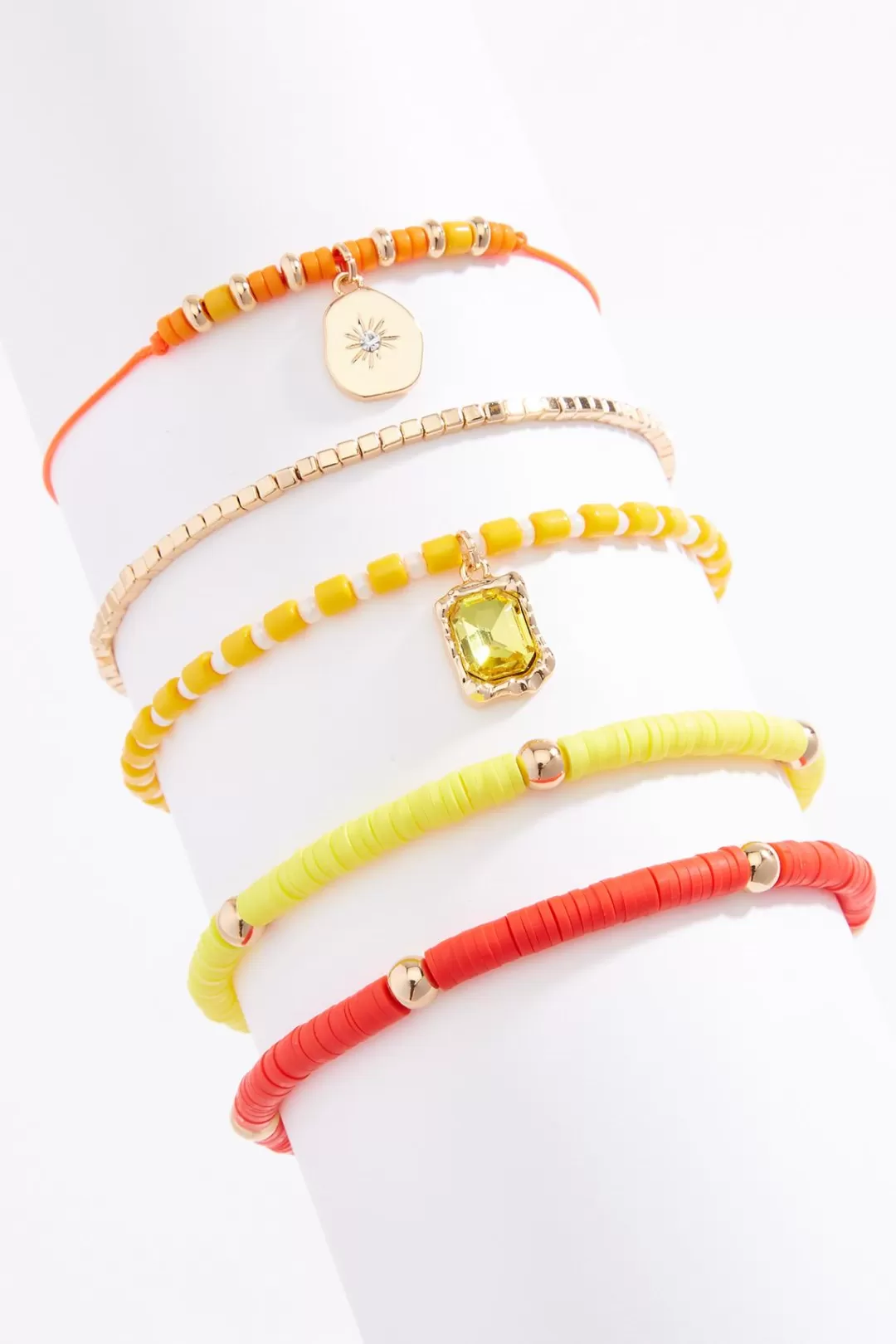 Cato Bracelets | Lucite Rubber Multi Bracelet Set