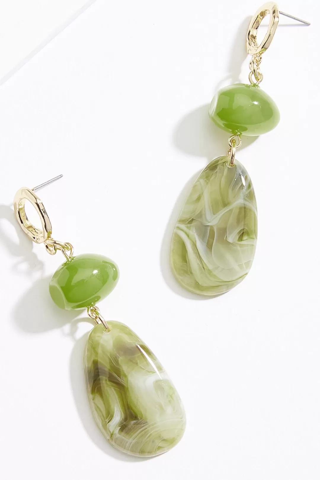 Cato Earrings | Lucite Stone Dangle Earrings