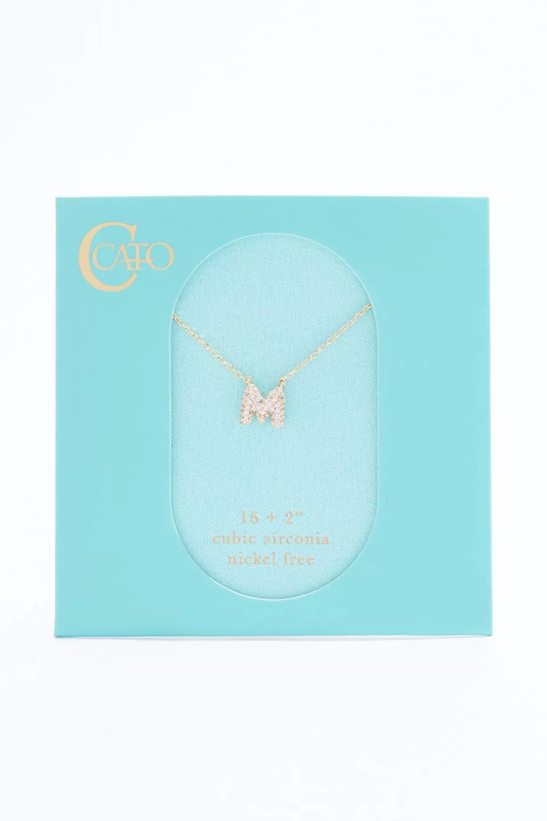 Cato Necklaces | M Initial Bubble Necklace