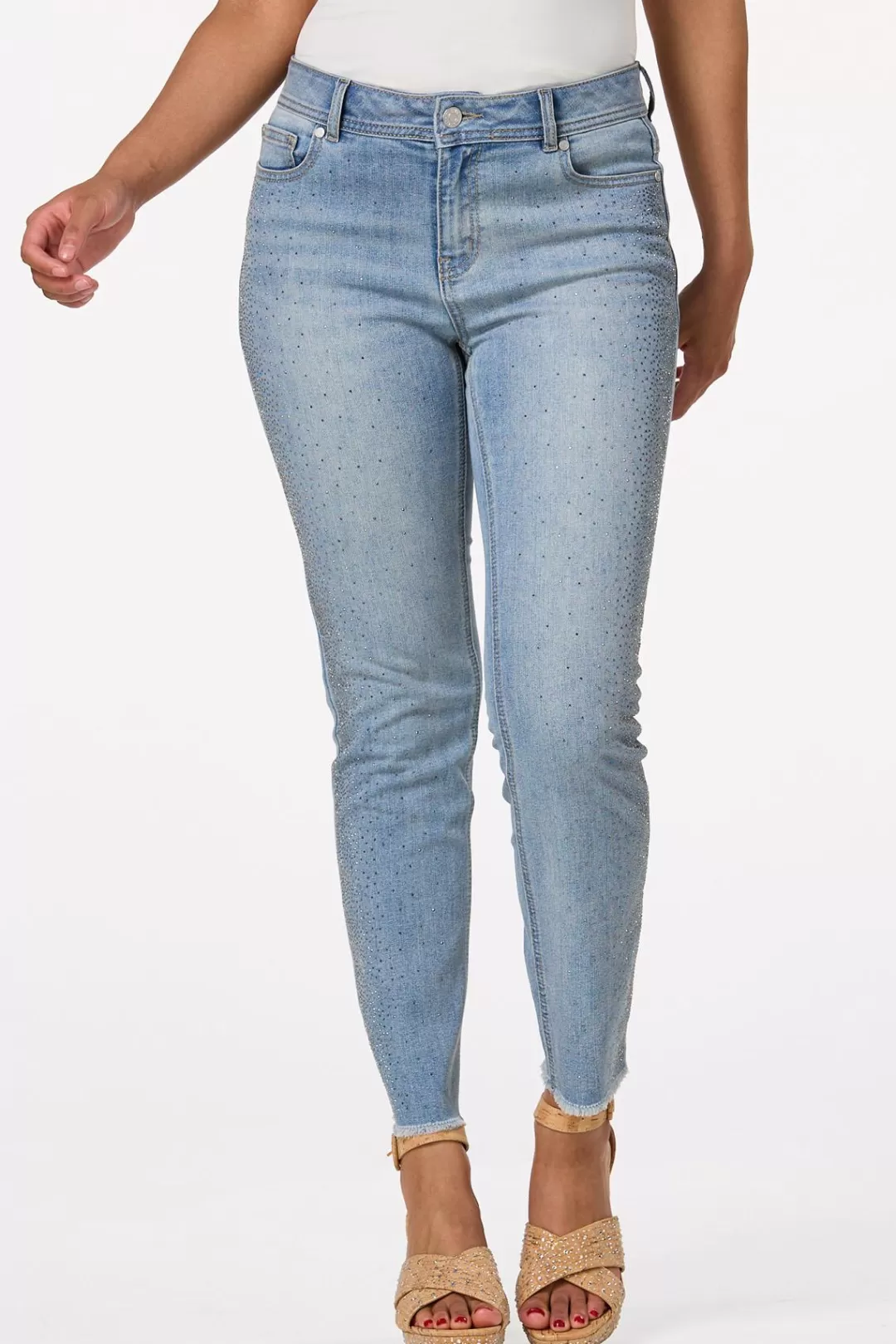 Cato Jeans | Metal Stud Ankle Jeans