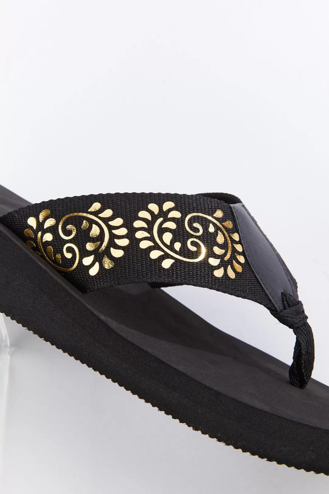 Cato Sandals | Metallic Scroll Flip Flops