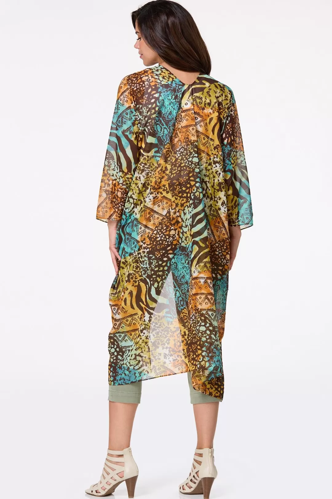 Cato Cover Ups | Tops | Mixed Animal Kimono