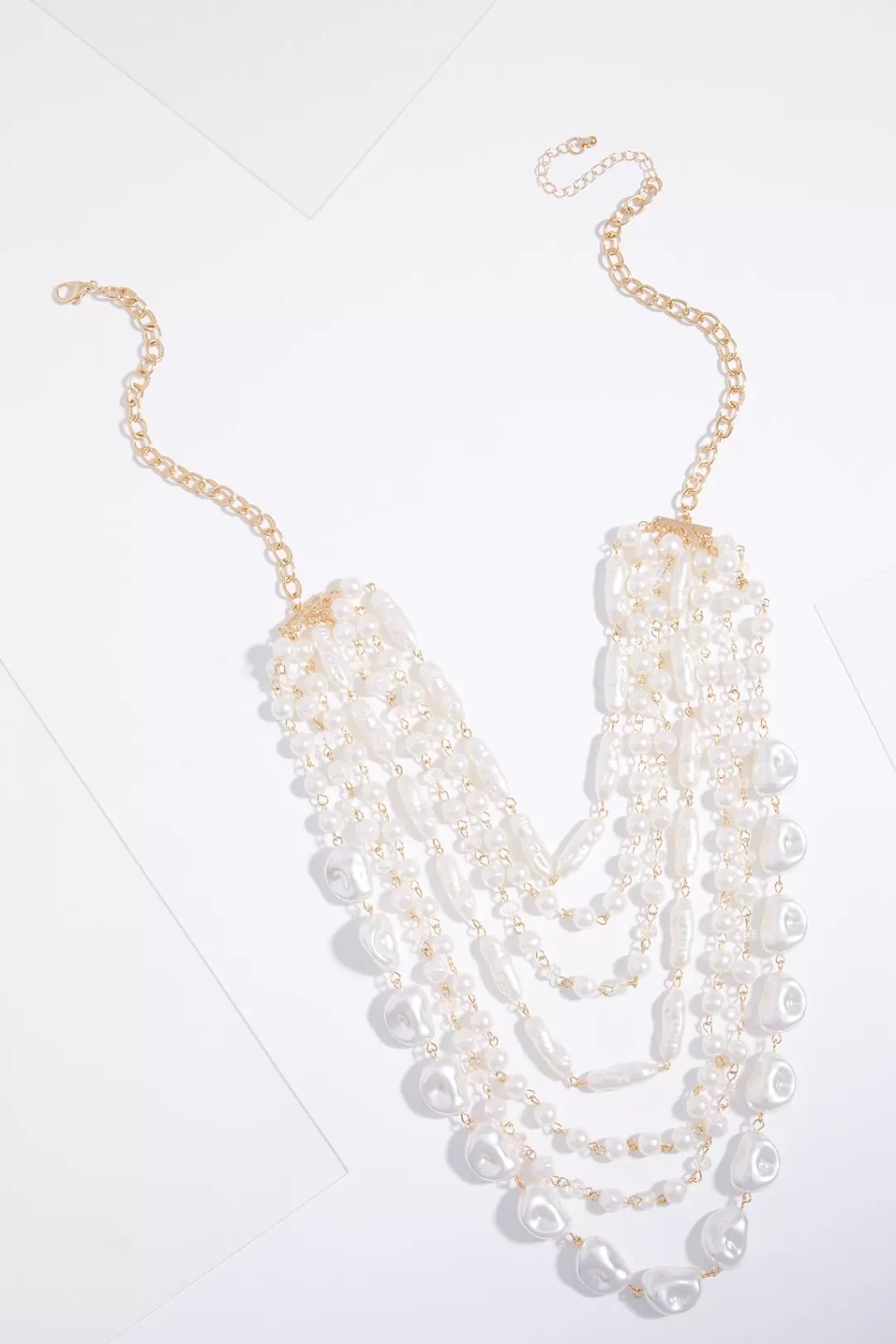 Cato Necklaces | Multi Pearl Statement Layered Necklace