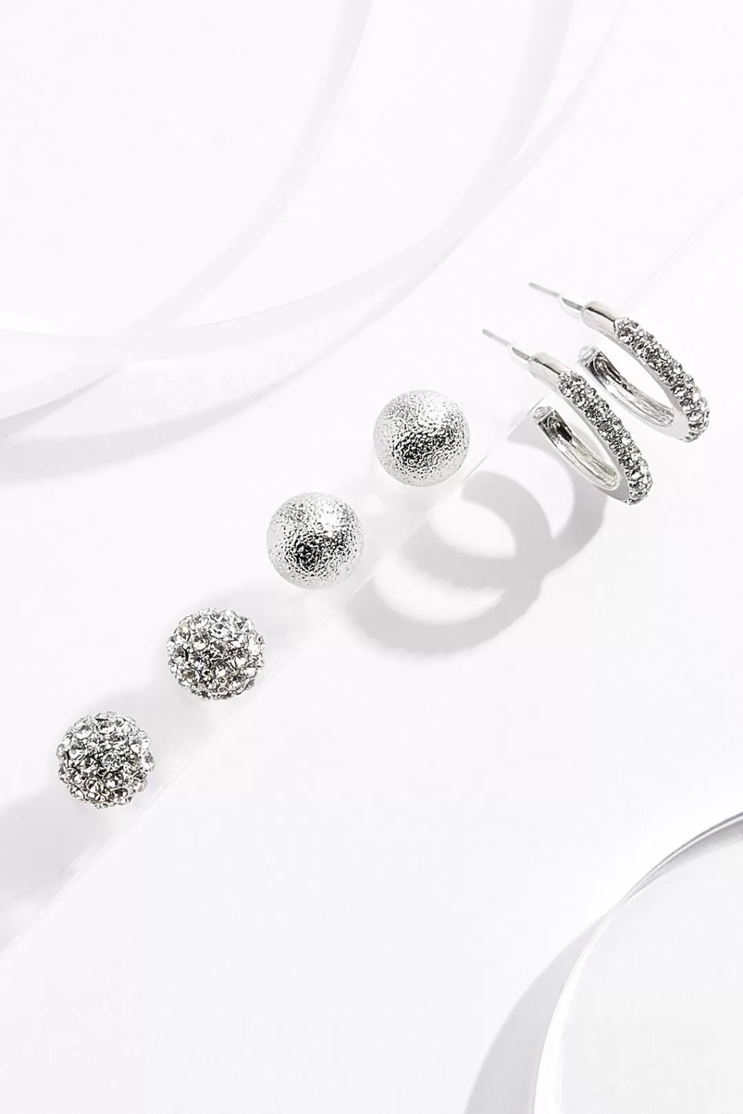 Cato Earrings | Multi Rhinestone Hoop Stud Earrings