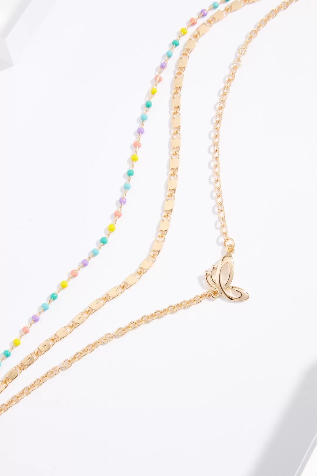 Cato Anklets | Multi Row Beaded Butterfly Anklet