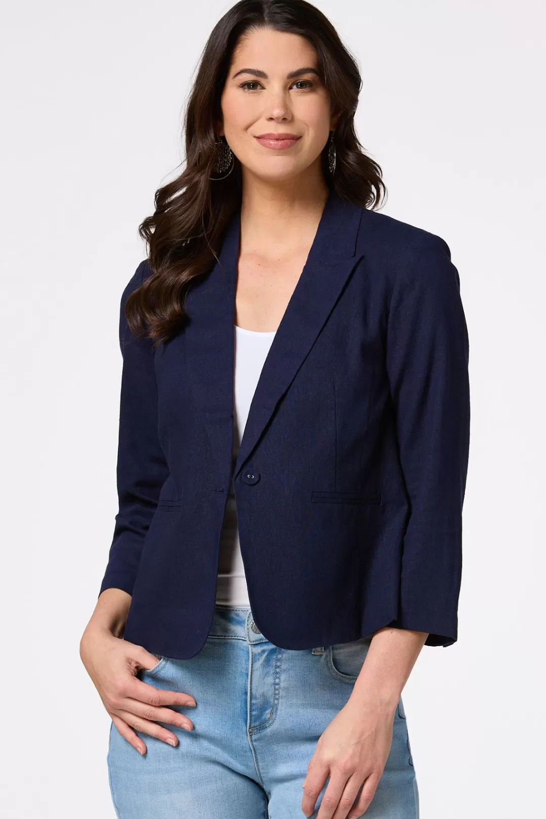 Cato Suiting | Jackets & Vests | Navy Linen Blazer