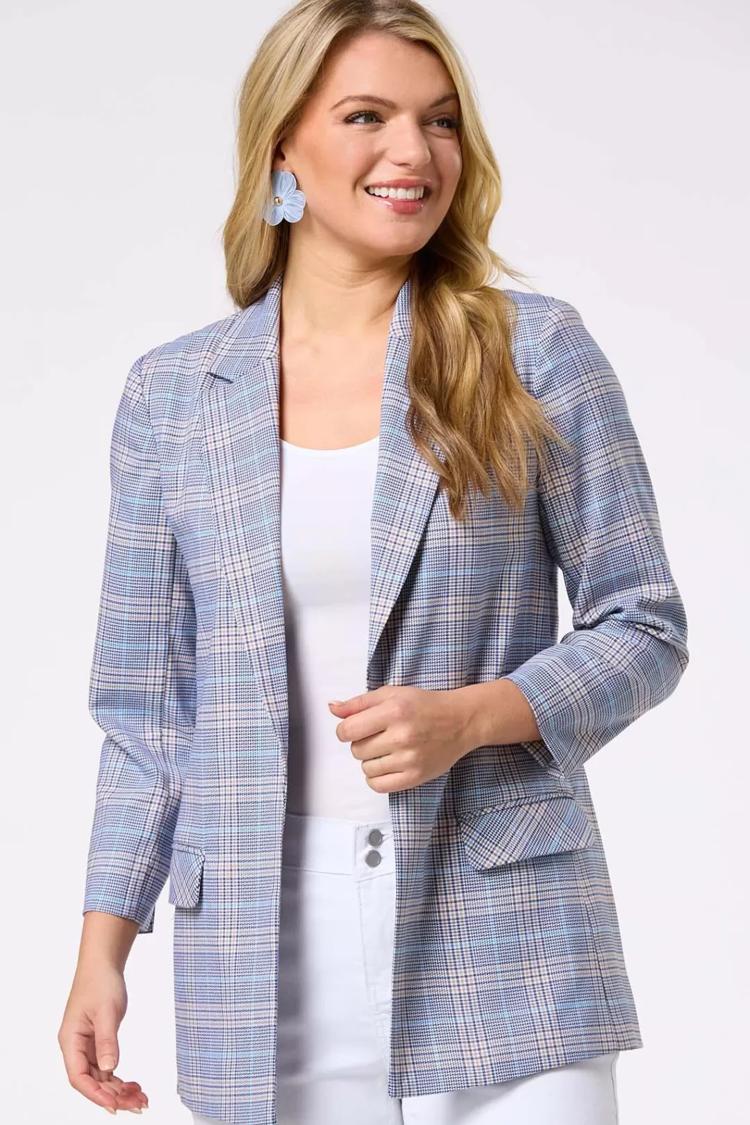 Cato Jackets & Vests | Suiting | Navy Plaid Blazer