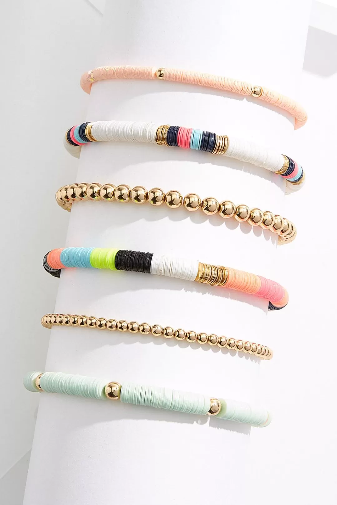 Cato Bracelets | Neon Mix Stretch Ball Bracelet Set