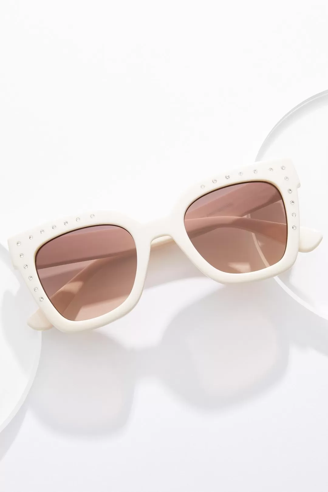 Cato Sunglasses | Neutral Embellished Sunglasses