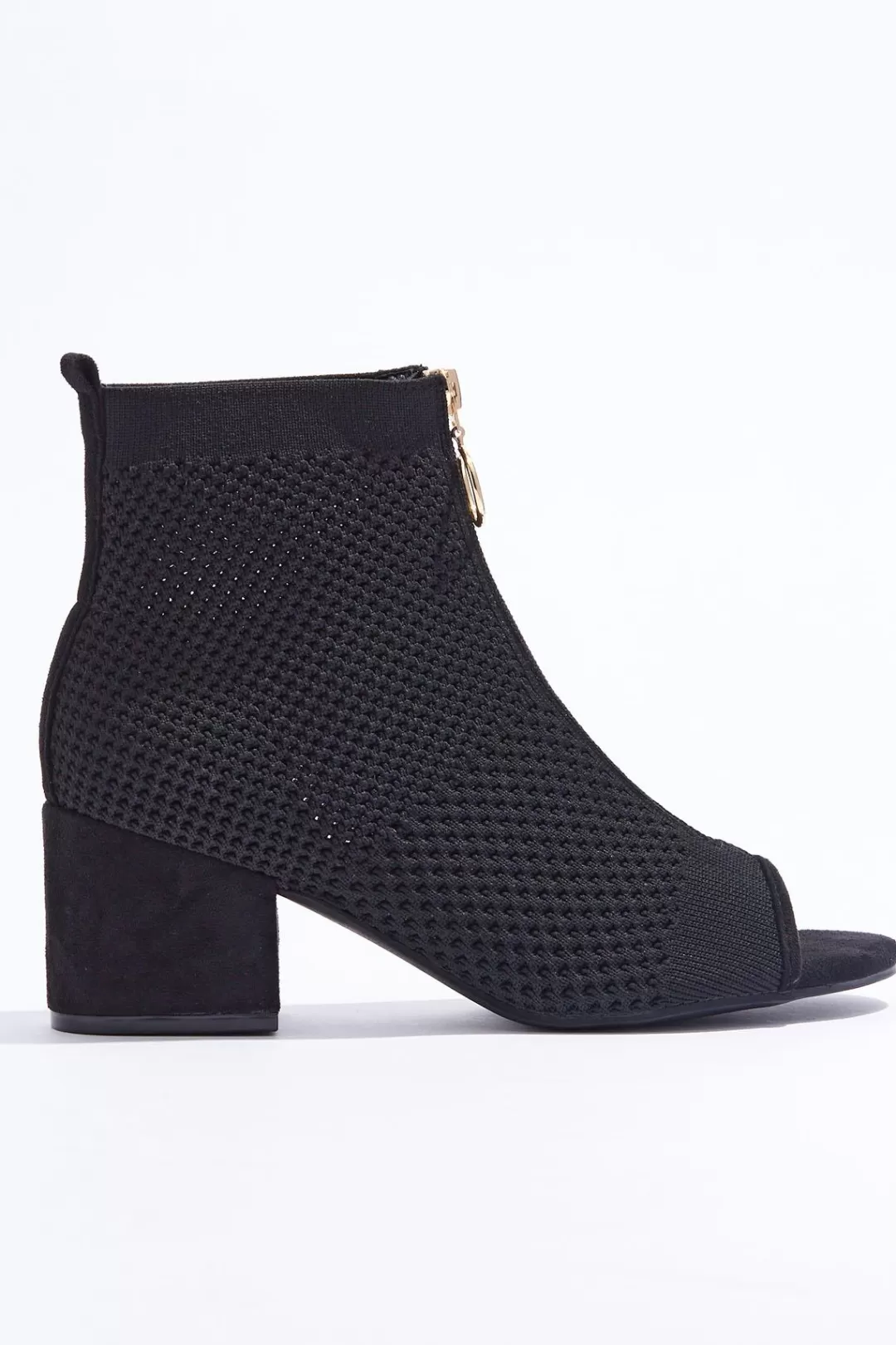 Cato Boots | Open Toe Front Zip Booties