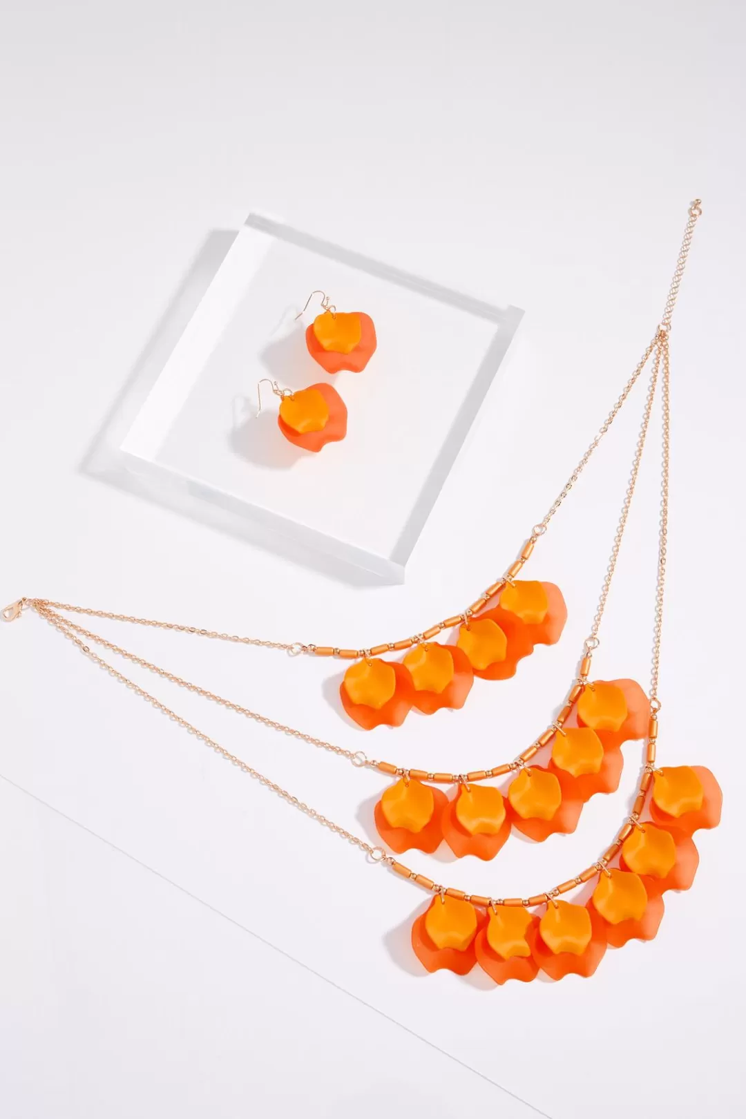 Cato Sets | Necklaces | Orange Petal Necklace Set