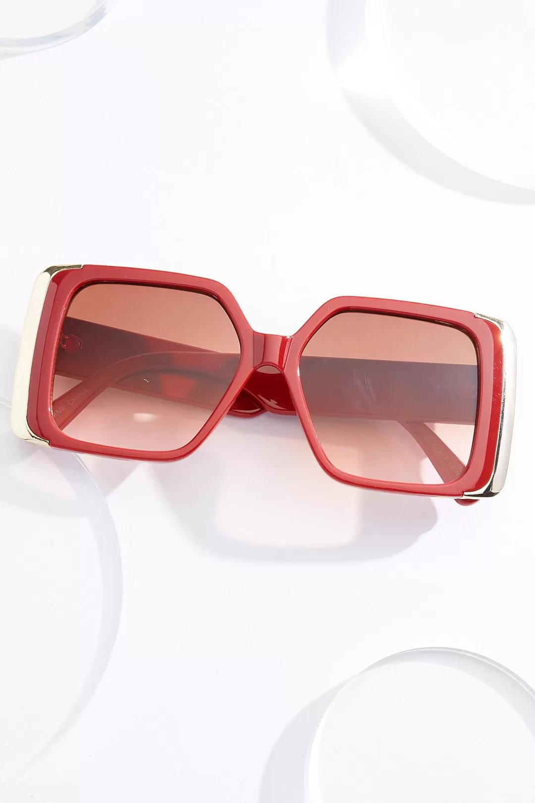 Cato Sunglasses | Oversized Red Sunglasses