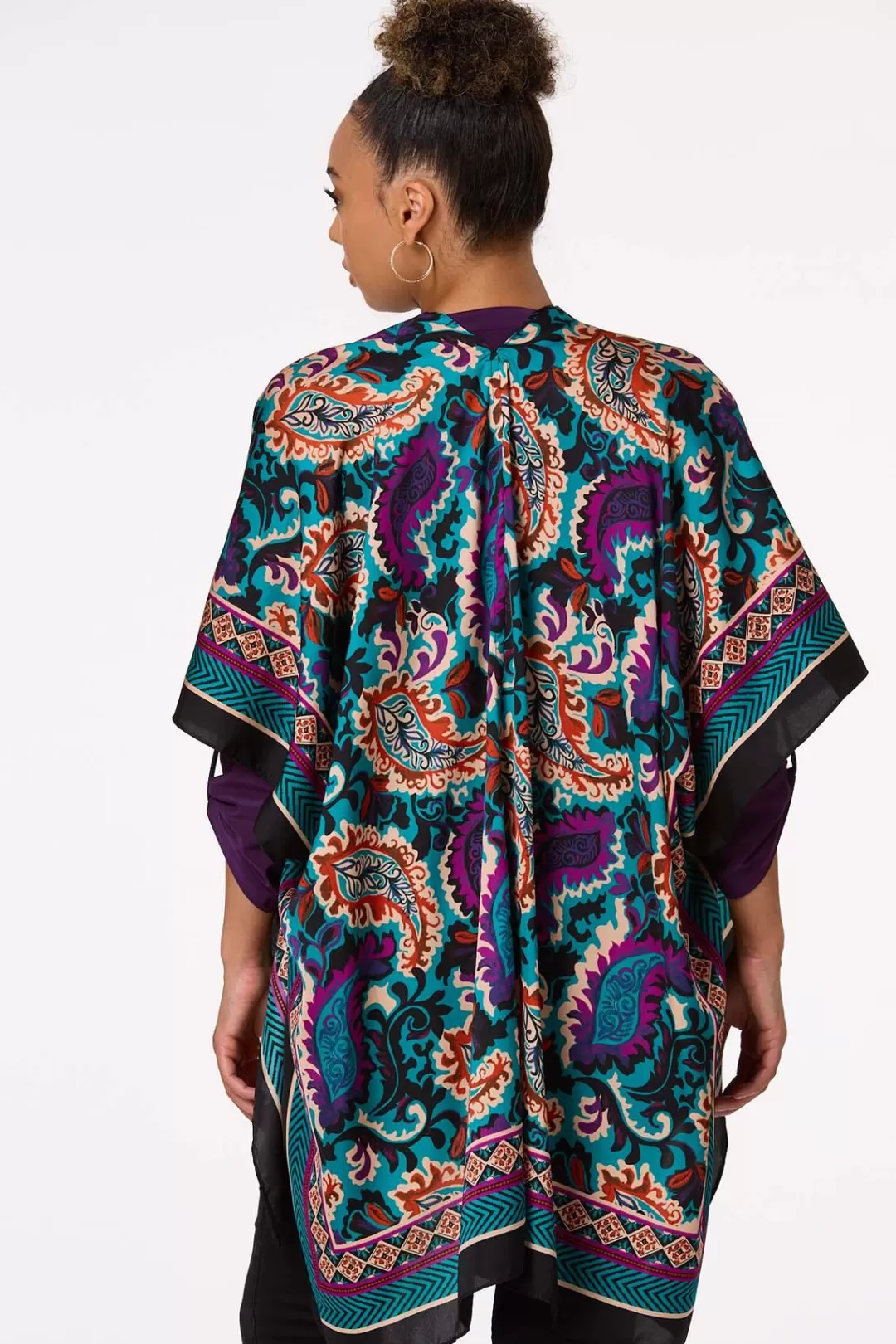 Cato Cover Ups | Tops | Paisley Silky Kimono