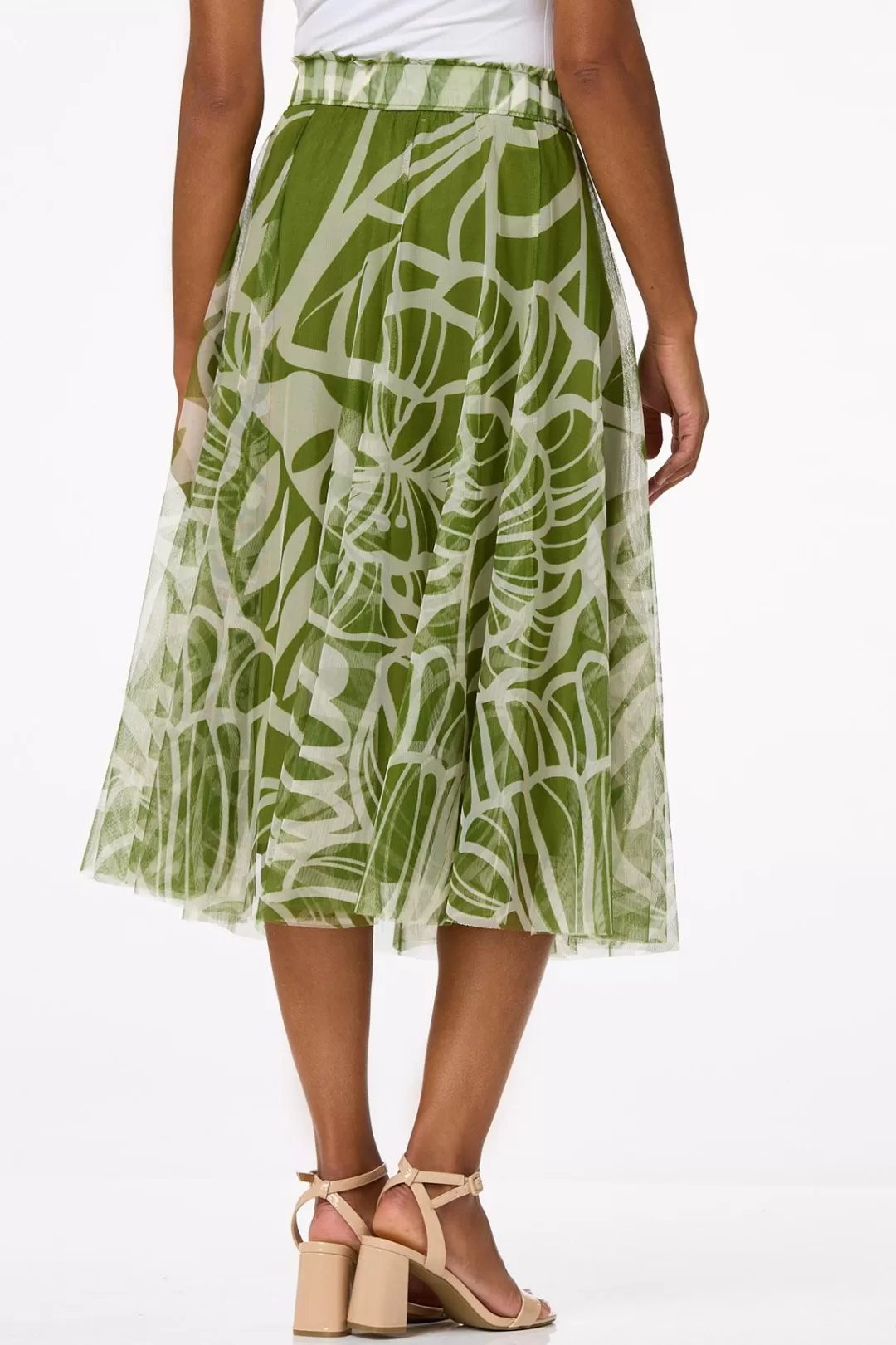 Cato Skirts | Palm Leaf Mesh Skirt