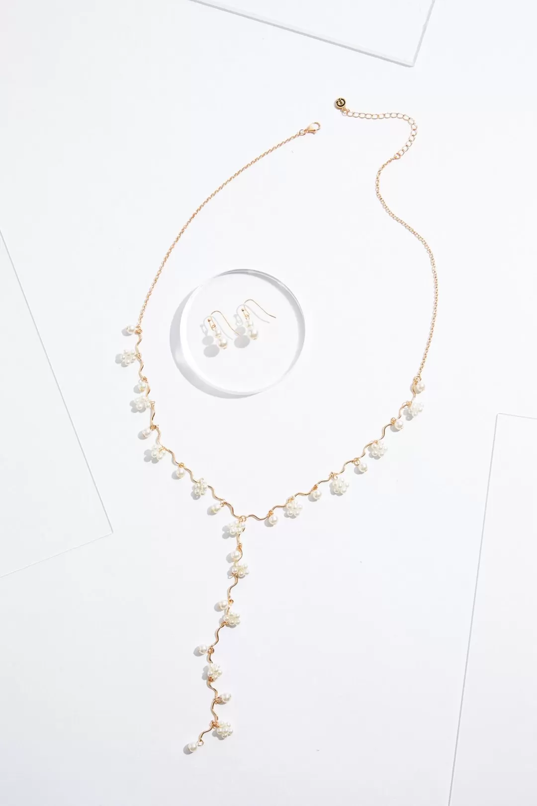 Cato Sets | Necklaces | Pearl Detail Long Necklace Set