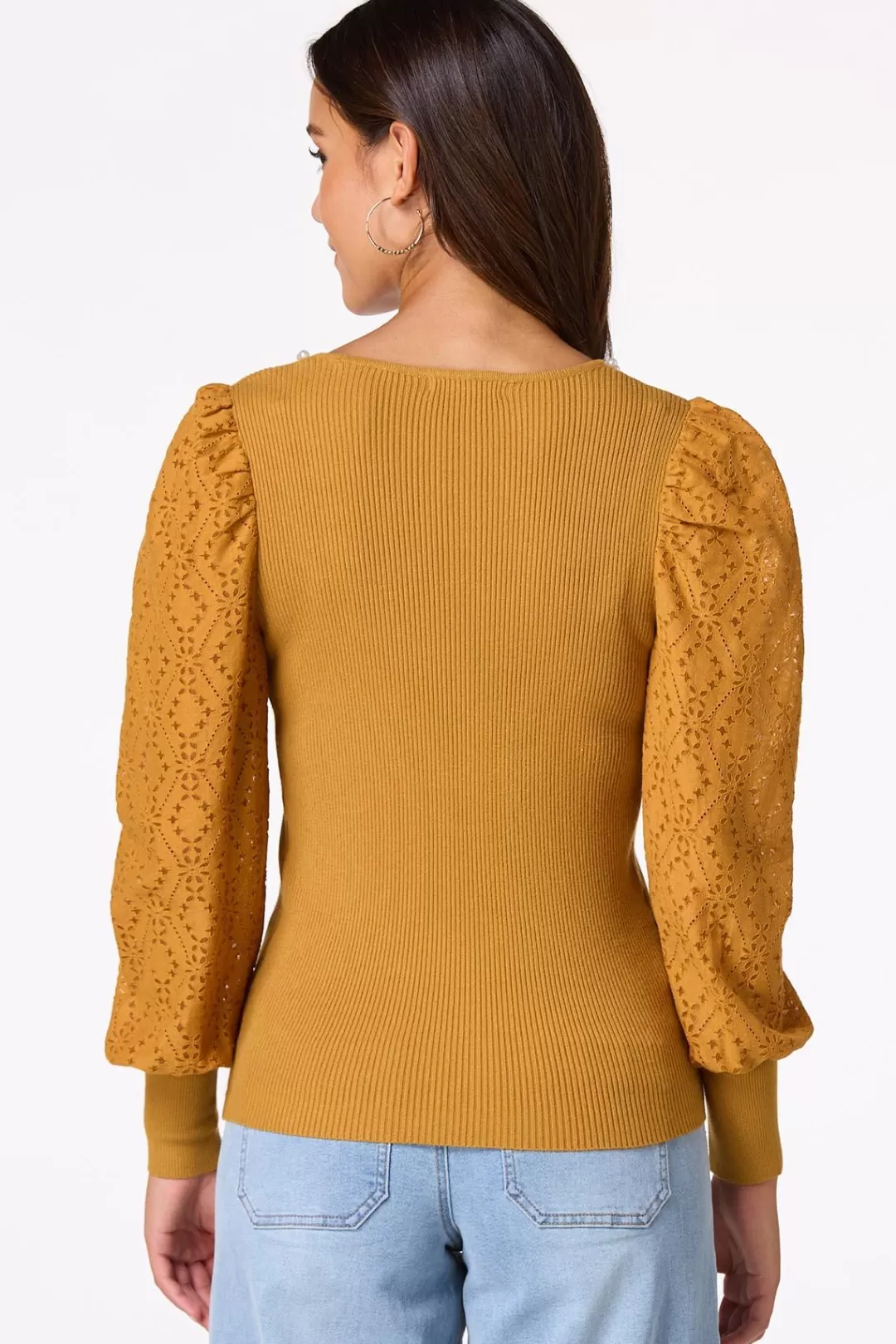 Cato Sweaters | Pearl Scoop Neck Sweater