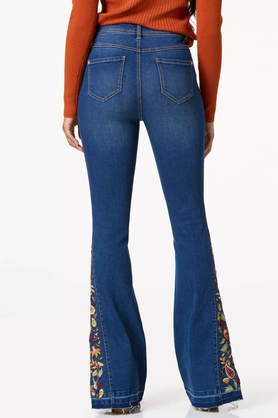 Cato Petites | Jeans | Petite Floral Paisley Embroidered Jeans