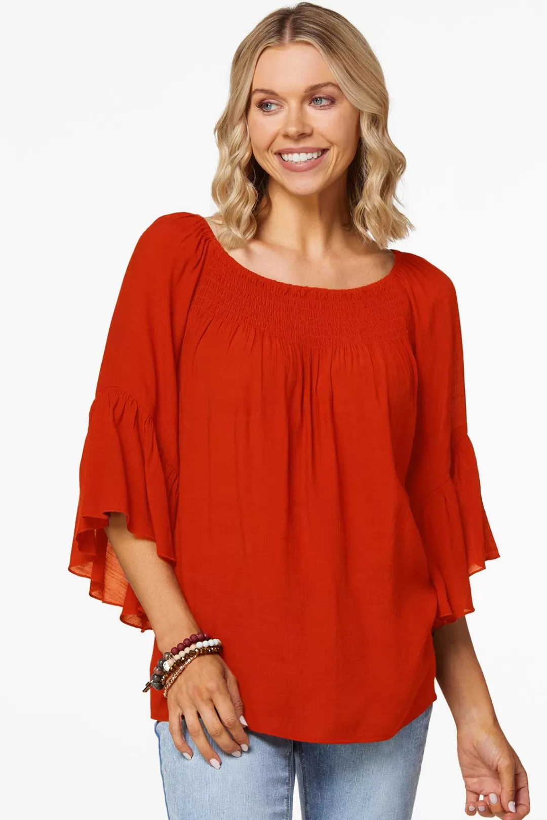 Cato Petites | Tops | Petite Ruffled Bell Sleeve Top