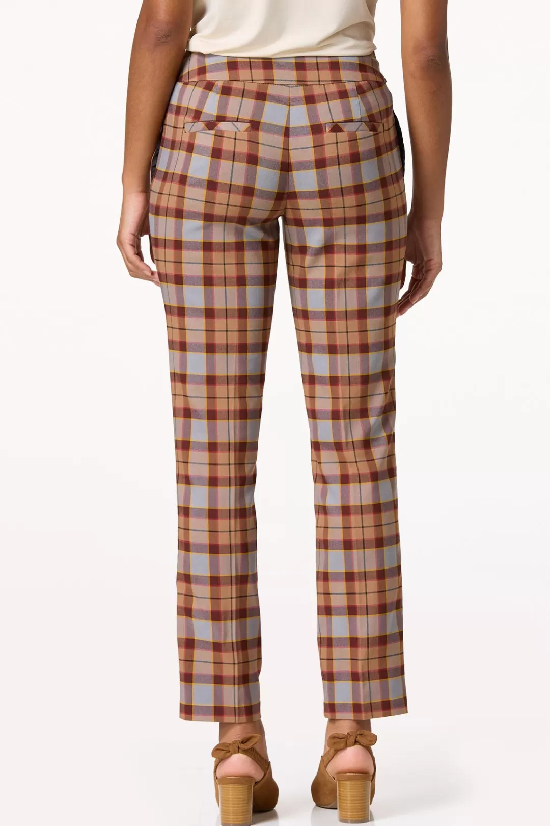 Cato Petites | Pants | Petite Slim Plaid Pants