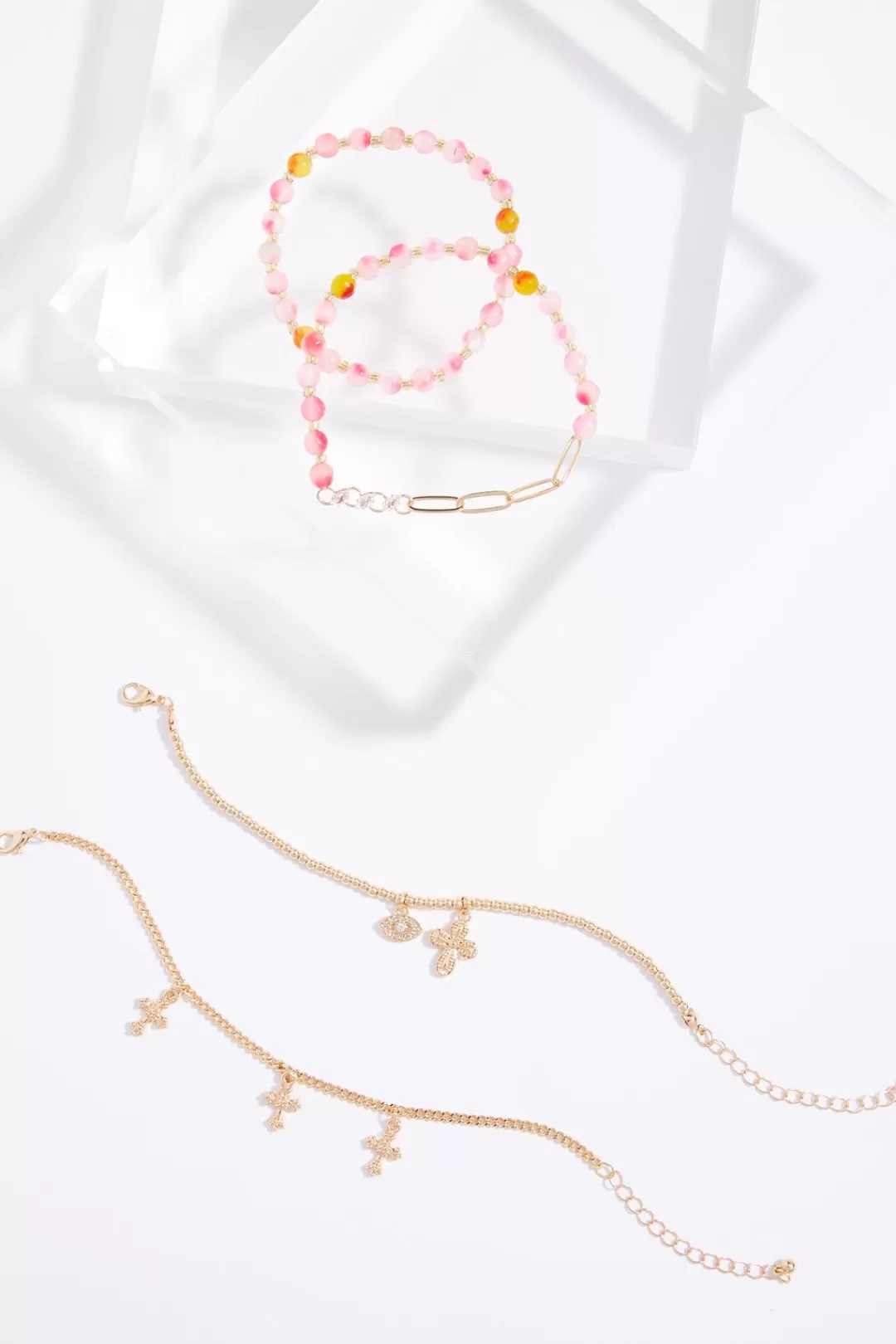 Cato Inspirational | Bracelets | Pink Multi Bracelet Set