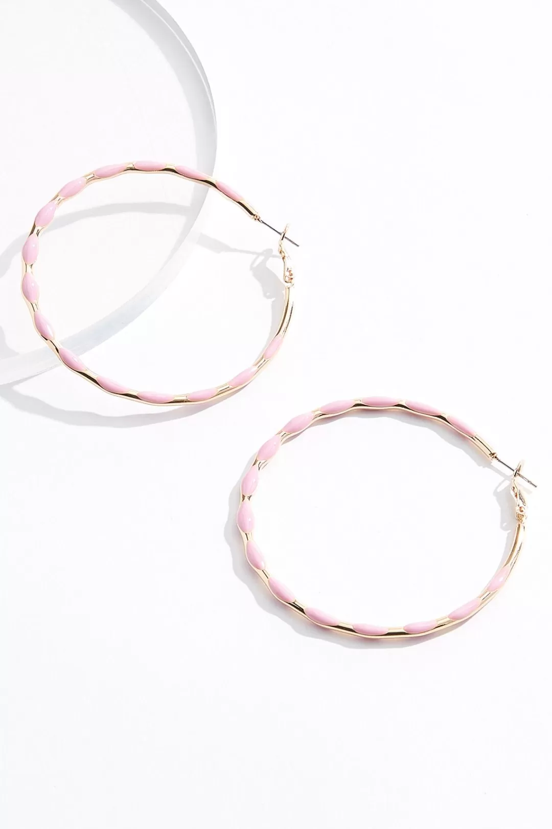 Cato Earrings | Pink Gold Oversized Hoop Earrings