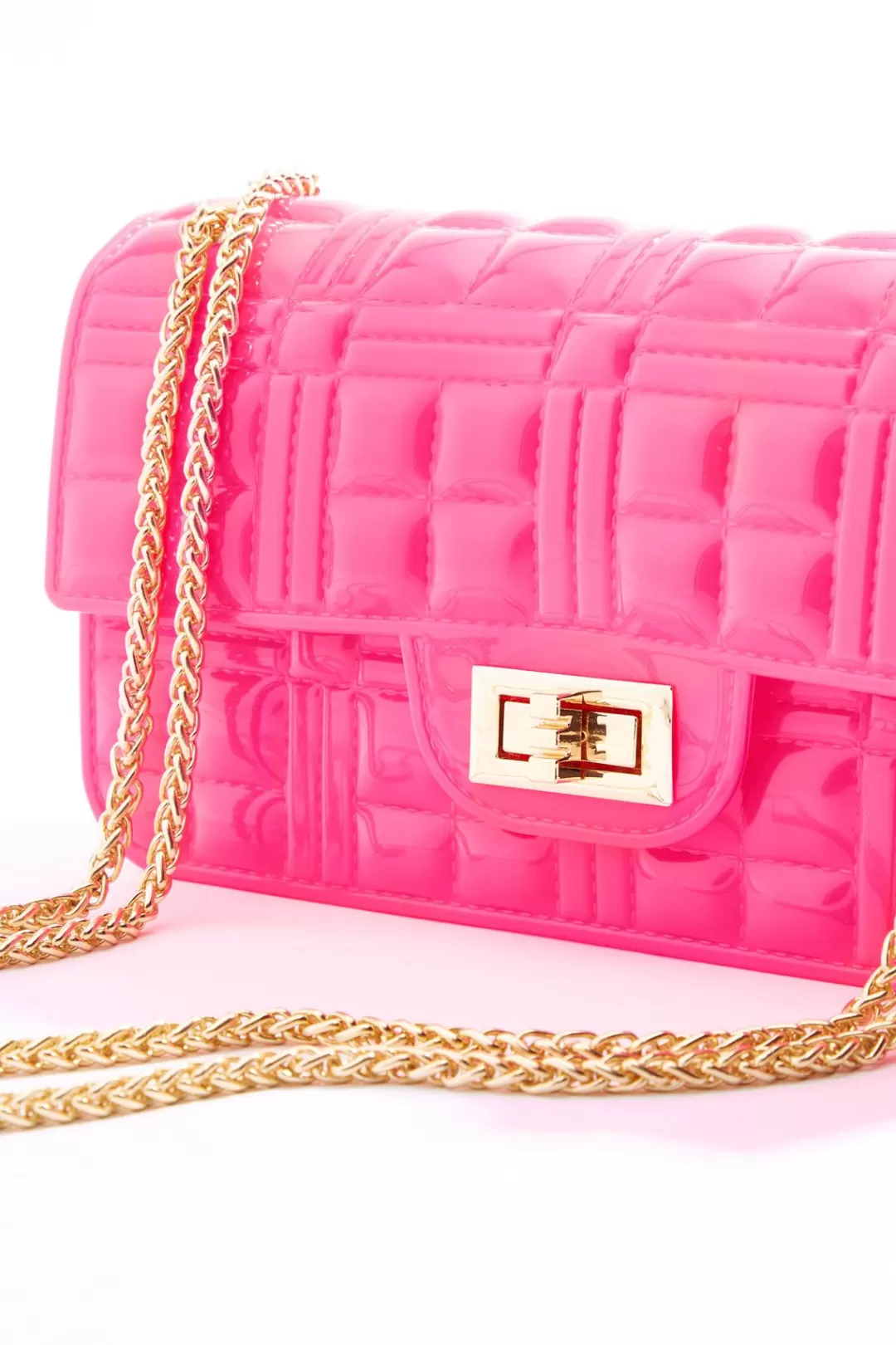 Cato Handbags | Pink Jelly Chain Crossbody