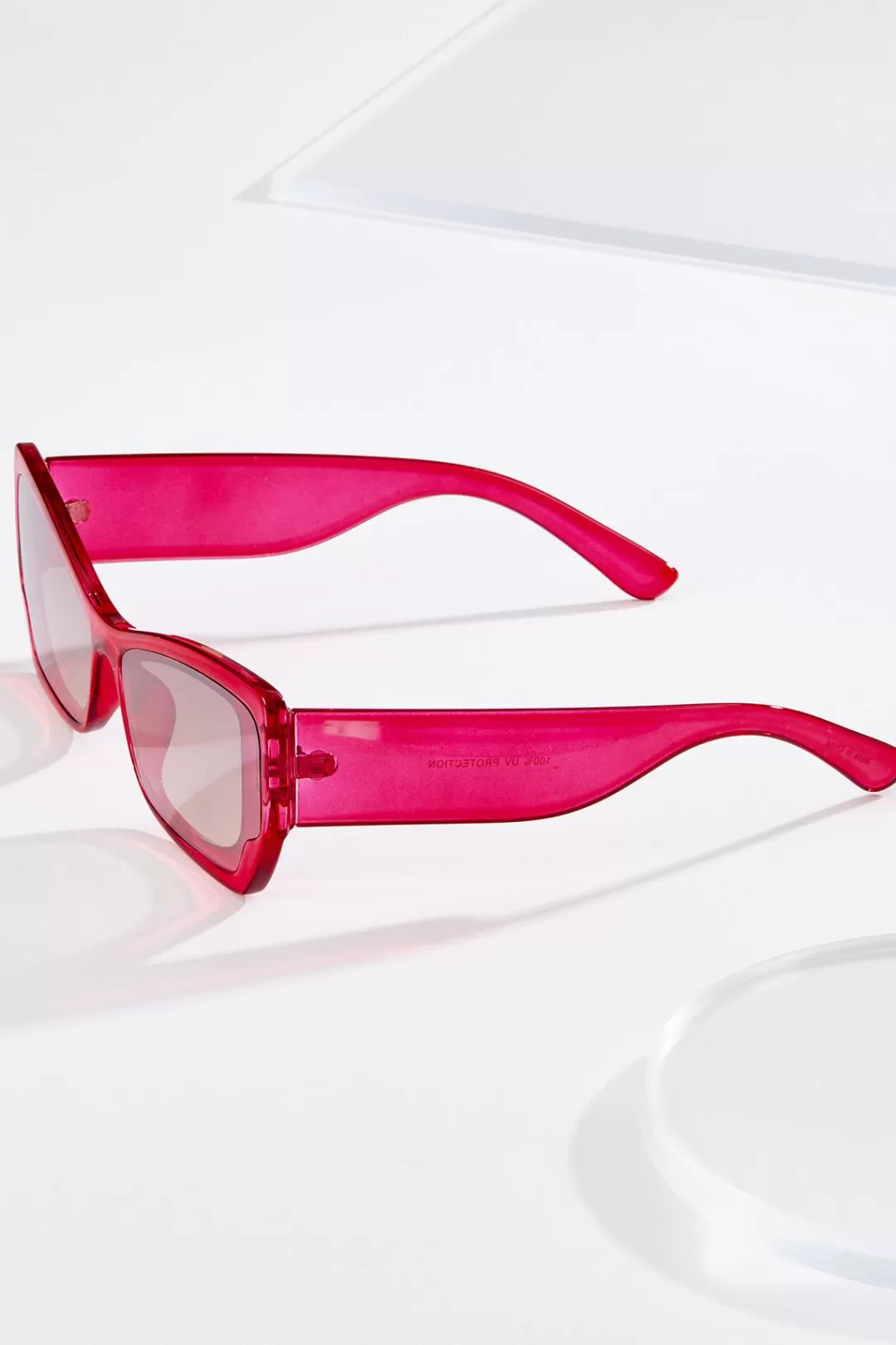 Cato Sunglasses | Pink Narrow Shield Sunglasses