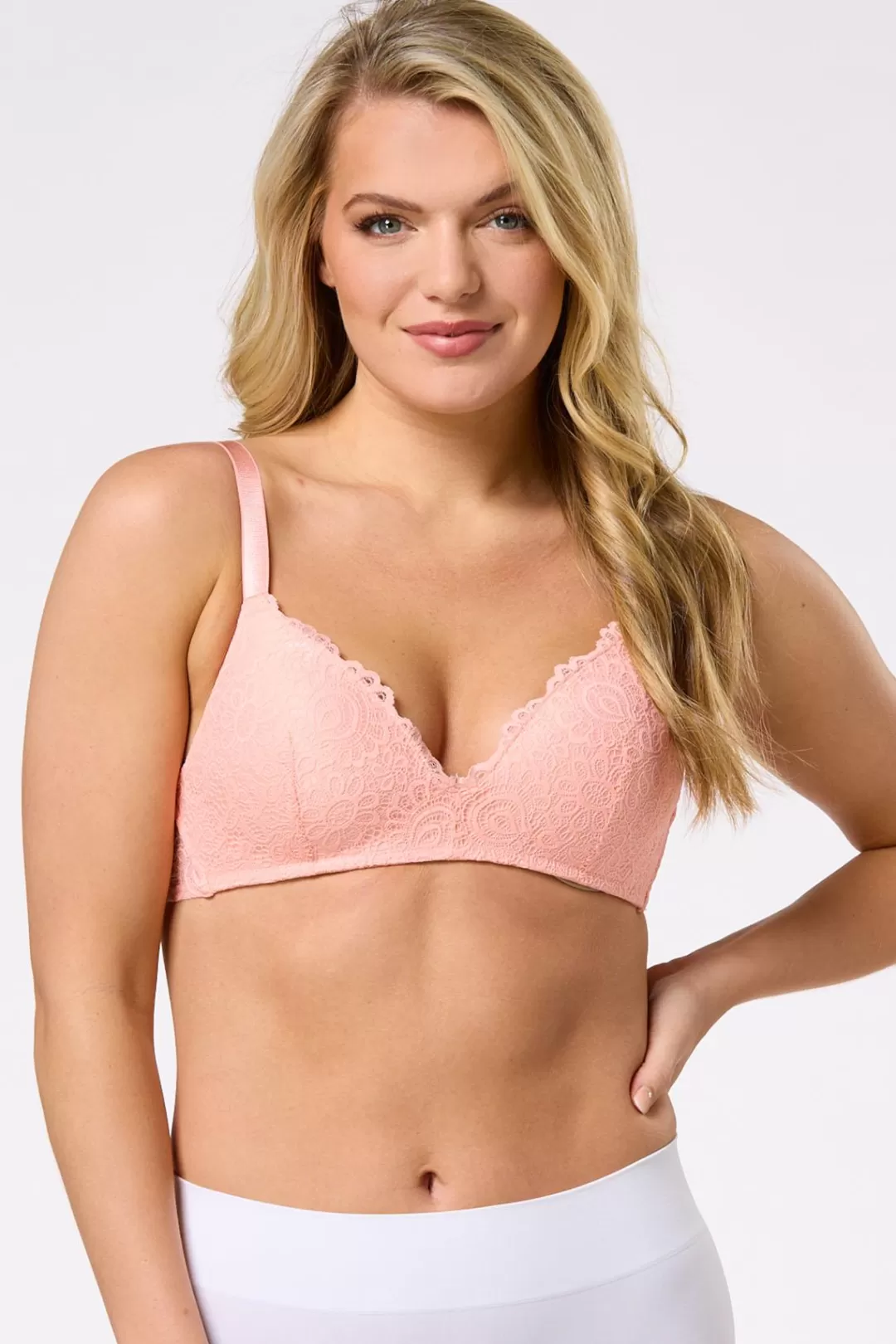 Cato Intimates | Nude Lace Wire- Free Bra Set