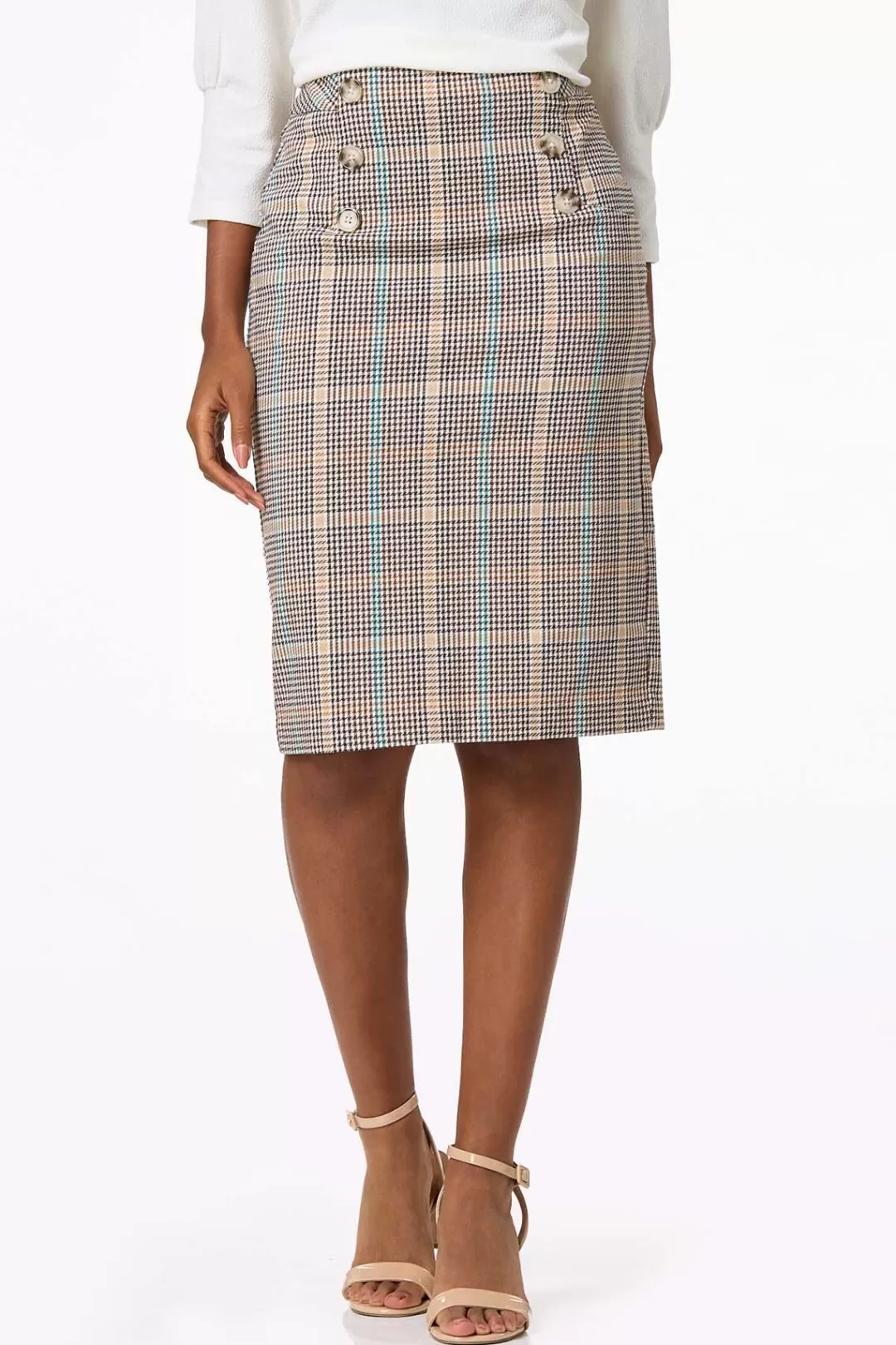 Cato Skirts | Plaid Pencil Skirt