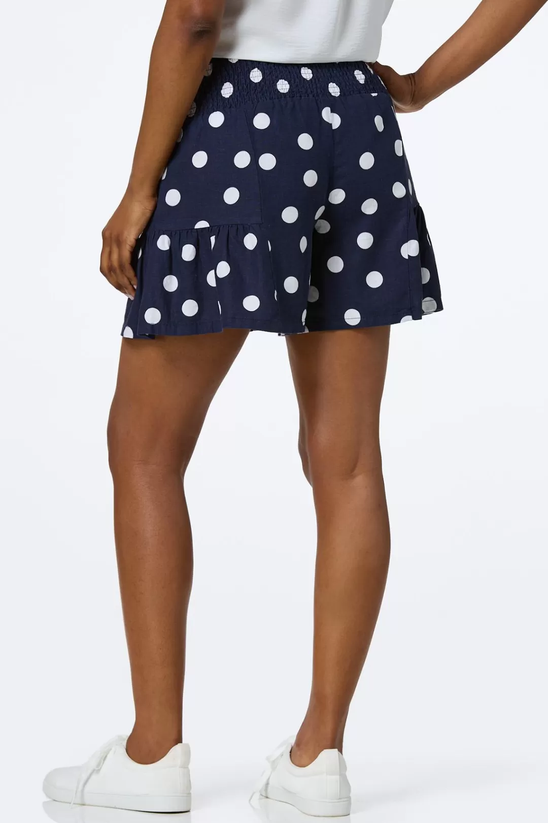 Cato Shorts | Polka Dot Linen Shorts