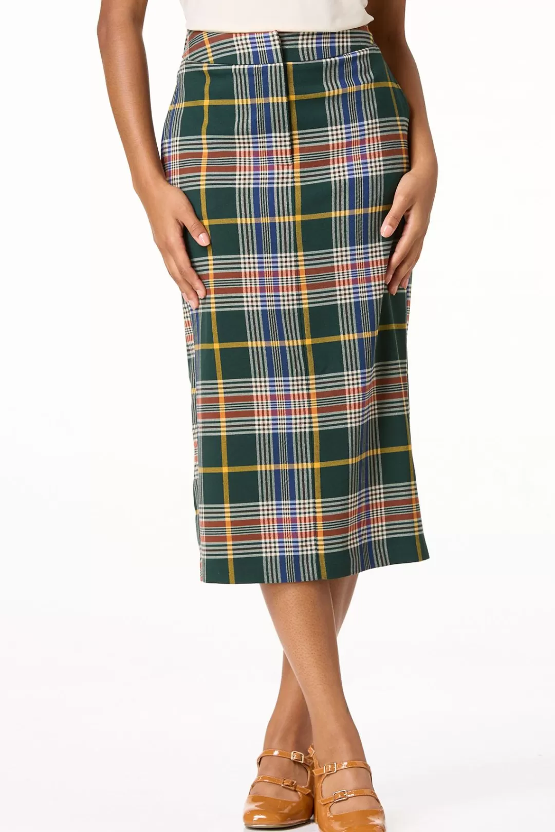 Cato Skirts | Preppy Plaid Pencil Skirt